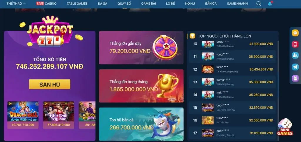 Sự đa dạng trò chơi cá cược tại 33win01