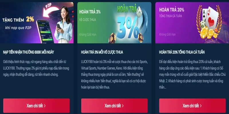 Hoàn trả casino hàng tuần 33win01